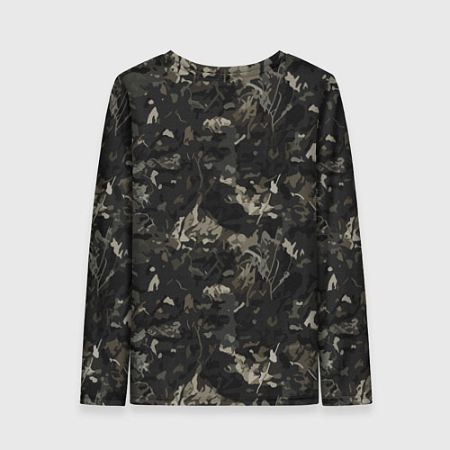 Женский лонгслив Волк солдат в камуфляже / 3D-принт – фото 2