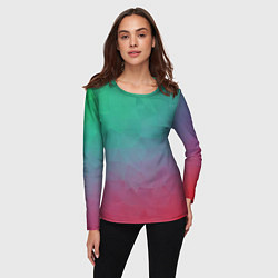 Лонгслив женский Цветной градиент - нейросеть, цвет: 3D-принт — фото 2
