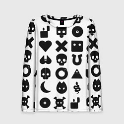 Женский лонгслив Love death robots pattern white