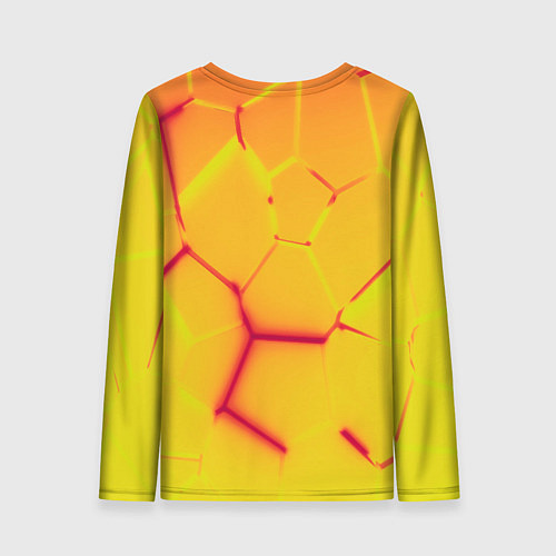 Женский лонгслив Плиты желтые броня / 3D-принт – фото 2