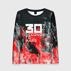 Женский лонгслив Seconds to mars fire