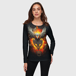 Лонгслив женский Огненный символ орла, цвет: 3D-принт — фото 2