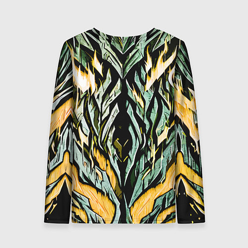 Женский лонгслив Камень и жёлтый огонь / 3D-принт – фото 2