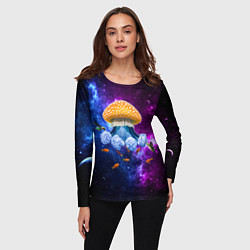Лонгслив женский Space mushroom, цвет: 3D-принт — фото 2