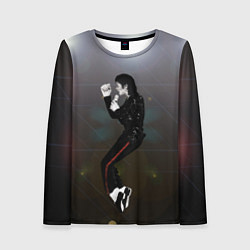 Лонгслив женский Michael Jackson в прыжке, цвет: 3D-принт