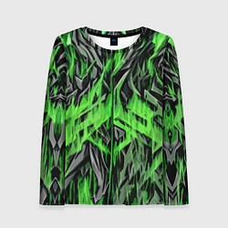 Женский лонгслив Камень и зелёный огонь