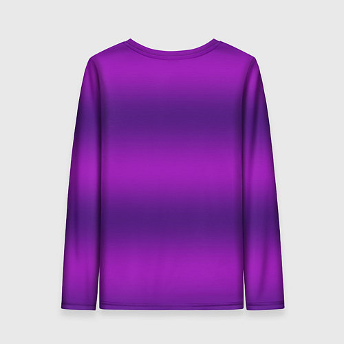 Женский лонгслив Неоновый сливовый с полосами / 3D-принт – фото 2