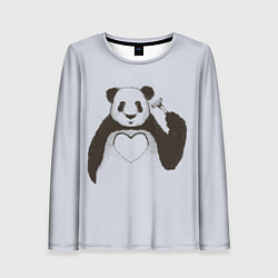 Лонгслив женский Panda love art, цвет: 3D-принт