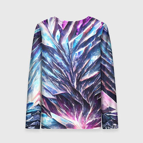 Женский лонгслив Синий драгоценный камень / 3D-принт – фото 2