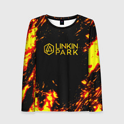 Лонгслив женский Linkin park огненный стиль, цвет: 3D-принт