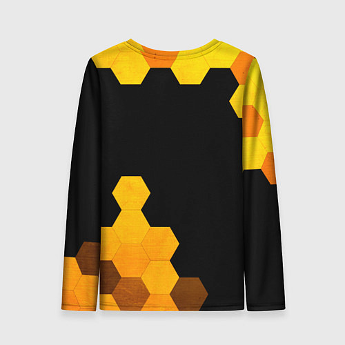 Женский лонгслив Palworld - gold gradient вертикально / 3D-принт – фото 2