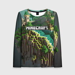Лонгслив женский Minecraft logo летняя карта, цвет: 3D-принт