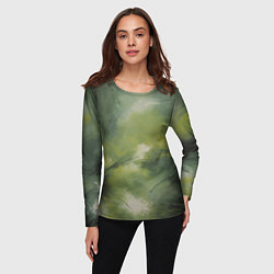 Лонгслив женский Зеленая палитра, цвет: 3D-принт — фото 2