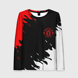 Лонгслив женский Manchester United flame fc, цвет: 3D-принт