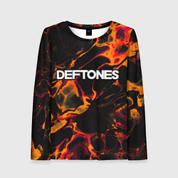 Женский лонгслив Deftones red lava