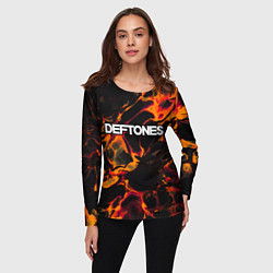 Лонгслив женский Deftones red lava, цвет: 3D-принт — фото 2