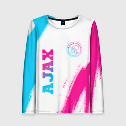 Женский лонгслив Ajax neon gradient style вертикально