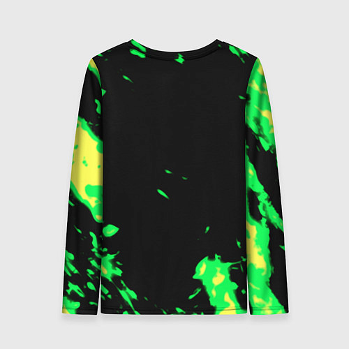 Женский лонгслив Plants vs Zombies зелёная текстура / 3D-принт – фото 2