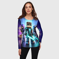 Лонгслив женский Minecraft - characters ai art, цвет: 3D-принт — фото 2