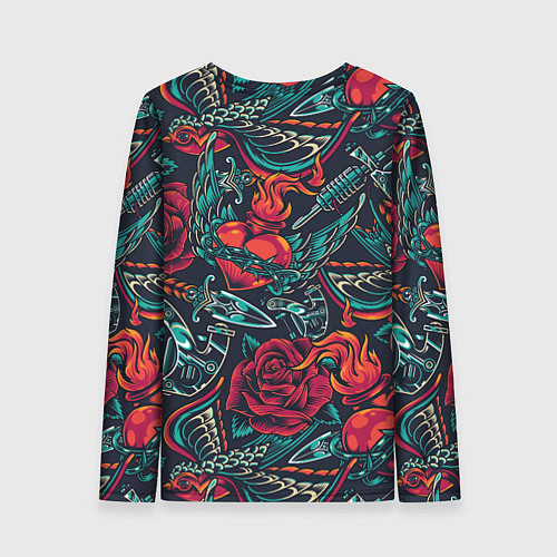 Женский лонгслив Тату машинка / 3D-принт – фото 2