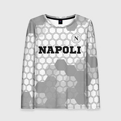 Лонгслив женский Napoli sport на светлом фоне посередине, цвет: 3D-принт