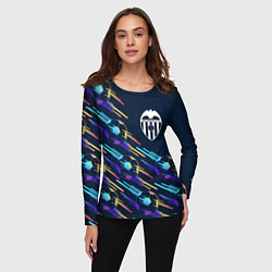 Лонгслив женский Valencia градиентные мячи, цвет: 3D-принт — фото 2