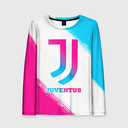 Женский лонгслив Juventus neon gradient style