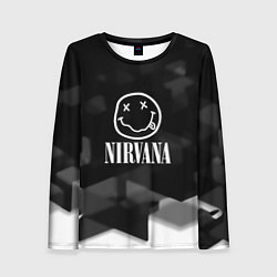 Женский лонгслив Nirvana текстура рок