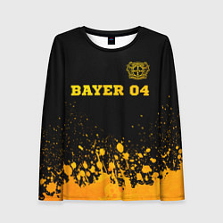 Лонгслив женский Bayer 04 - gold gradient посередине, цвет: 3D-принт