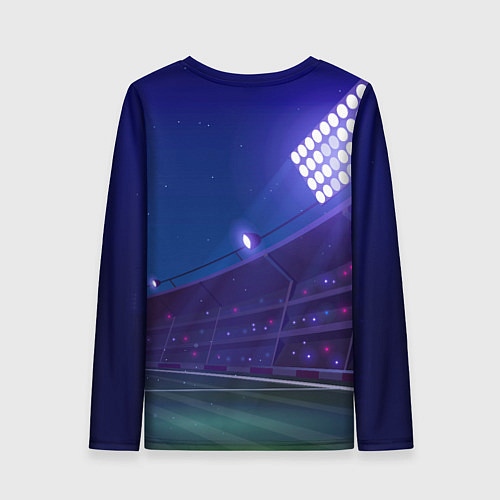 Женский лонгслив Club Brugge ночное поле / 3D-принт – фото 2
