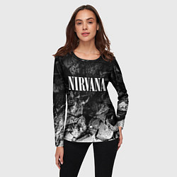 Лонгслив женский Nirvana black graphite, цвет: 3D-принт — фото 2