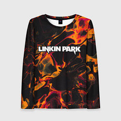 Лонгслив женский Linkin Park red lava, цвет: 3D-принт