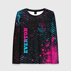 Женский лонгслив Everton - neon gradient вертикально