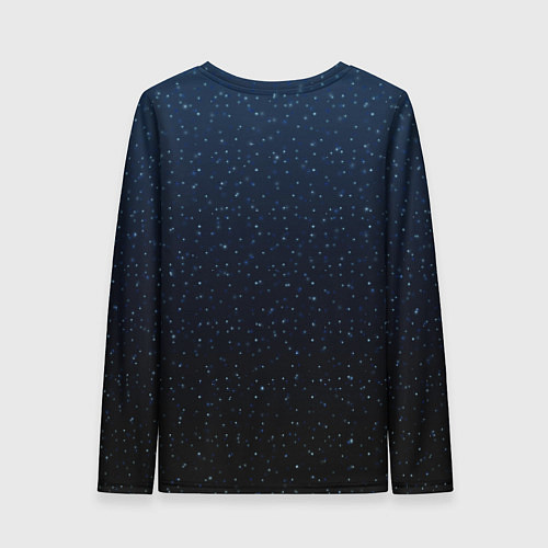Женский лонгслив Абстрактный сине-чёрный ночной / 3D-принт – фото 2