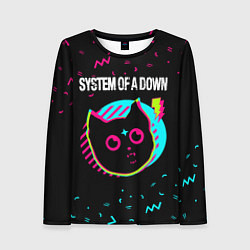 Женский лонгслив System of a Down - rock star cat
