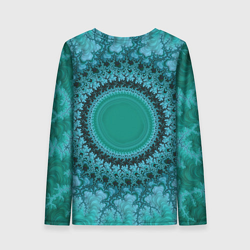 Женский лонгслив Круговой фрактал / 3D-принт – фото 2