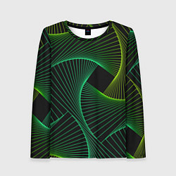 Женский лонгслив Сетка скрученных линий