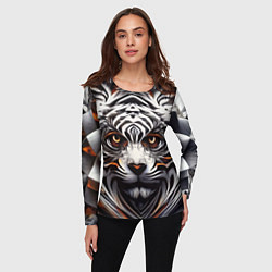 Лонгслив женский Абстракция: тигр, цвет: 3D-принт — фото 2