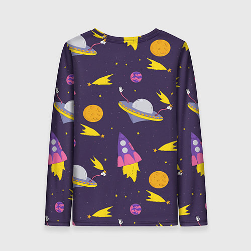 Женский лонгслив Космические приключения / 3D-принт – фото 2