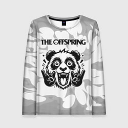Лонгслив женский The Offspring рок панда на светлом фоне, цвет: 3D-принт
