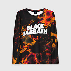 Лонгслив женский Black Sabbath red lava, цвет: 3D-принт