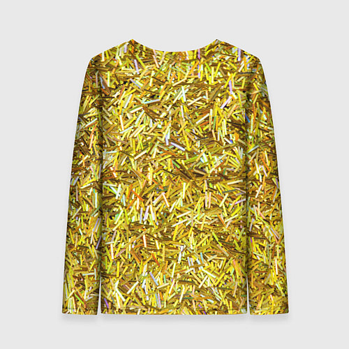 Женский лонгслив Золотые ленточки / 3D-принт – фото 2