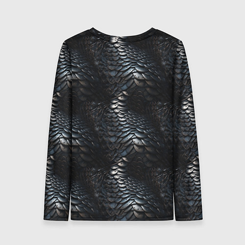 Женский лонгслив Блестящая металлическая броня / 3D-принт – фото 2