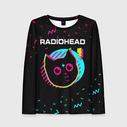 Женский лонгслив Radiohead - rock star cat