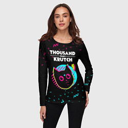 Лонгслив женский Thousand Foot Krutch - rock star cat, цвет: 3D-принт — фото 2