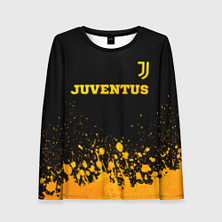 Лонгслив женский Juventus - gold gradient посередине, цвет: 3D-принт