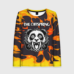 Лонгслив женский The Offspring рок панда и огонь, цвет: 3D-принт