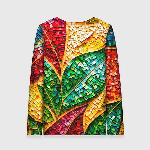 Женский лонгслив Яркая мозаика с разноцветным абстрактным узором и / 3D-принт – фото 2