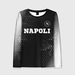 Женский лонгслив Napoli sport на темном фоне посередине