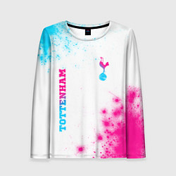 Женский лонгслив Tottenham neon gradient style вертикально